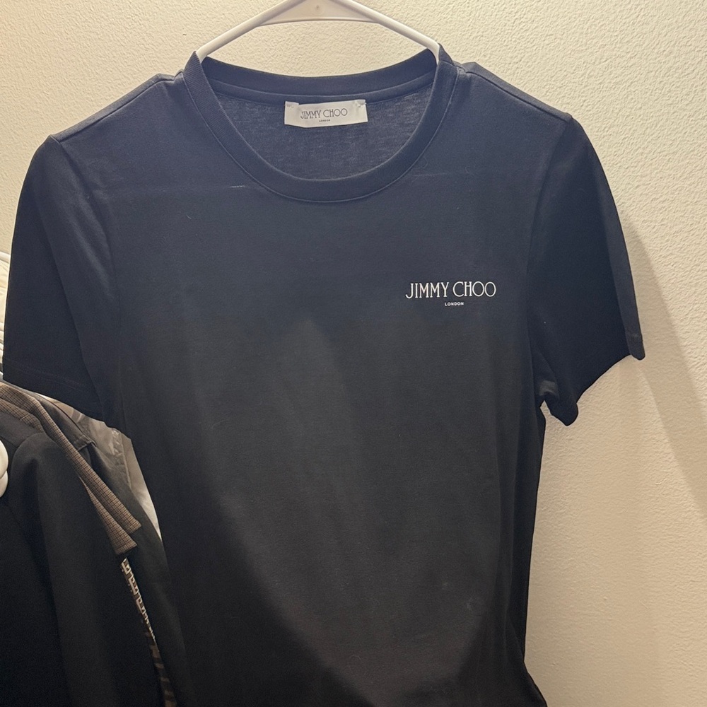 Jimmy Choo Black Logo Crew Tee